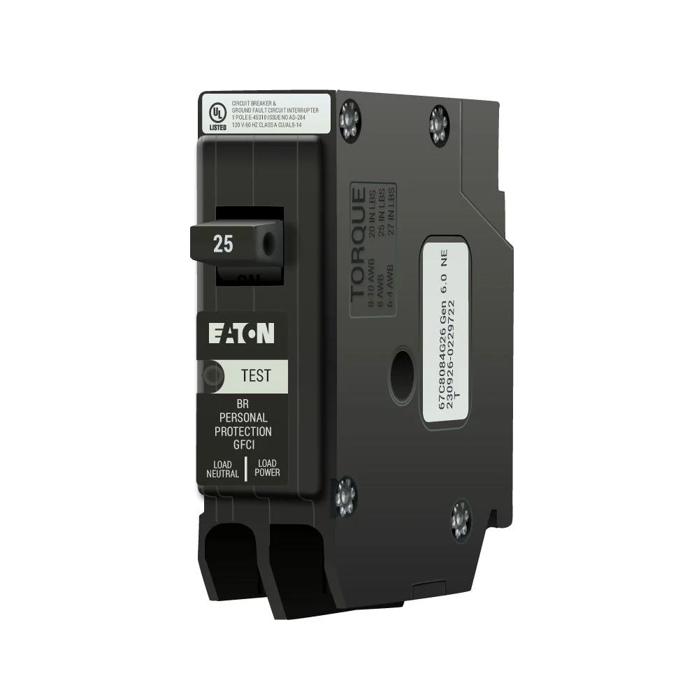 BRN125GF - Eaton - 25 Amp GFCI Circuit Breaker - Image 2