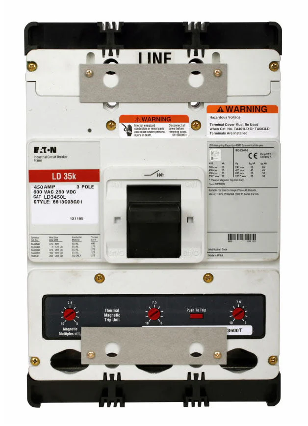 LD3450L - Eaton - 450 Amp Molded Case Circuit Breaker