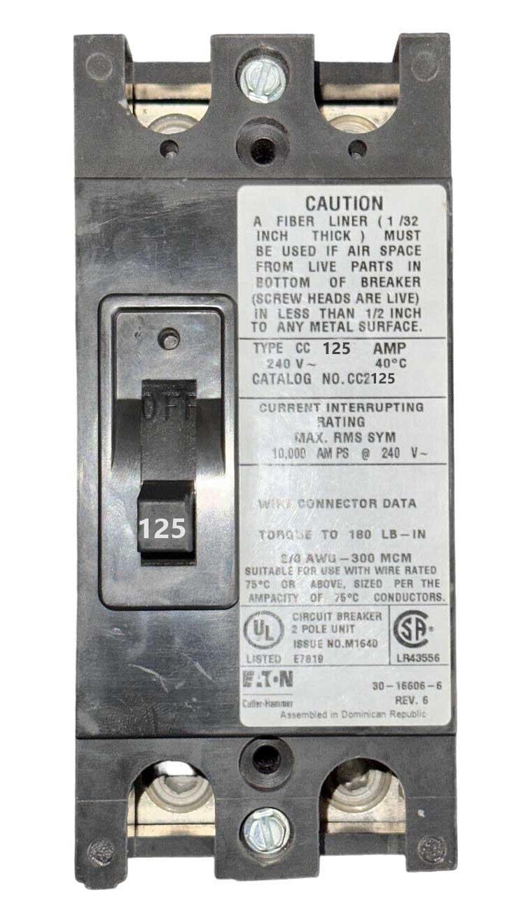 CC2125 - Eaton - Main Circuit Breaker