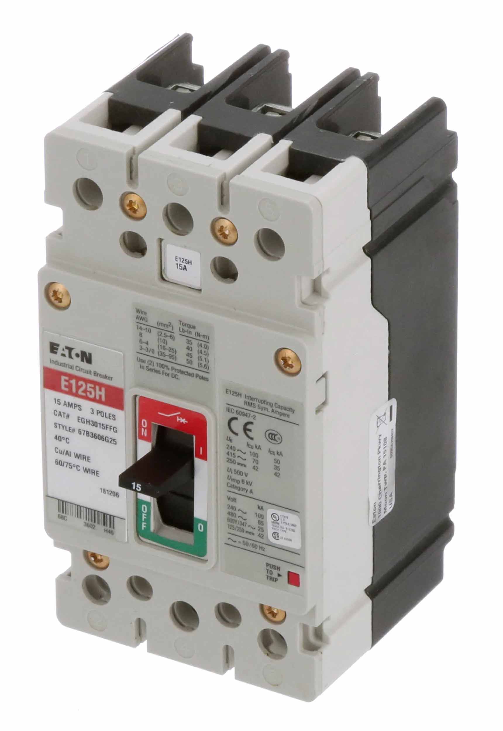 EGH3015FFG - Eaton - Molded Case Circuit Breaker - Image 2
