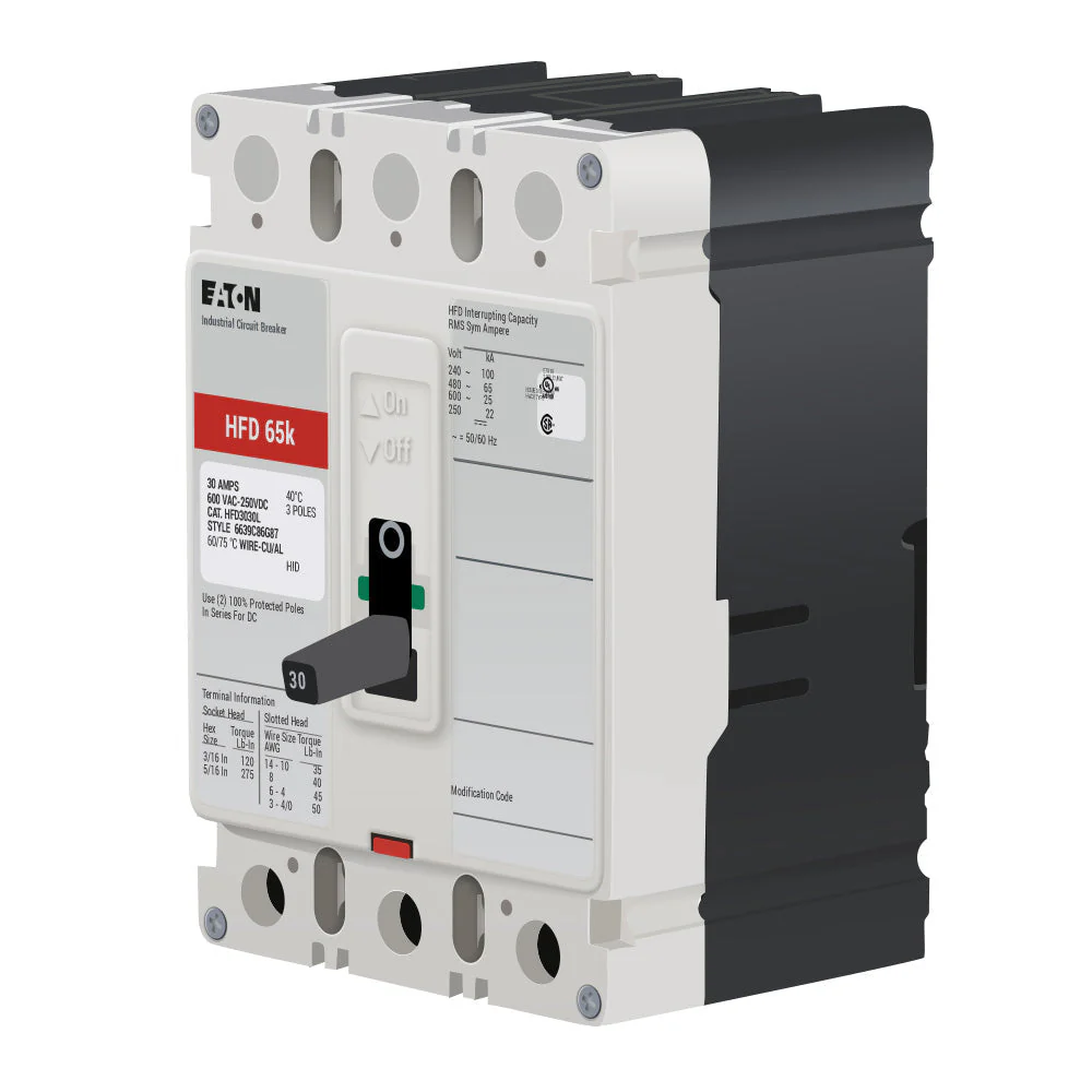 HFD3030 - Eaton - Molded Case Circuit Breaker - Image 2