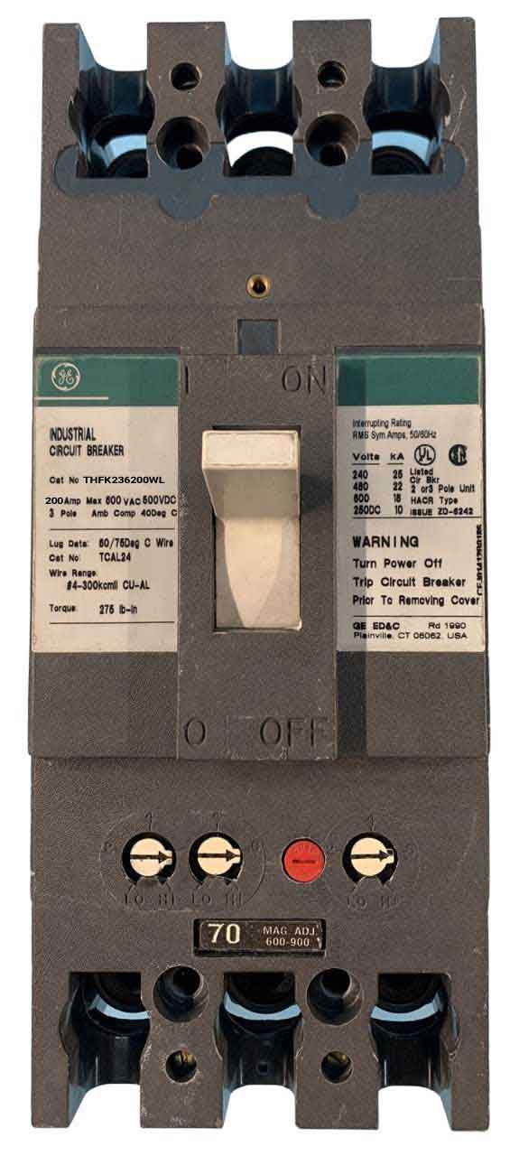 THFK236200WL - General Electrics - Molded Case Circuit Breakers