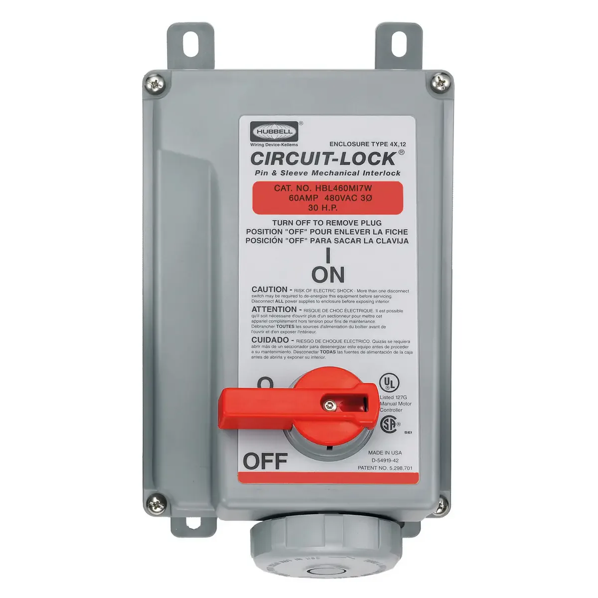 HBL460MI7W - Hubbell - Mechanical Interlock