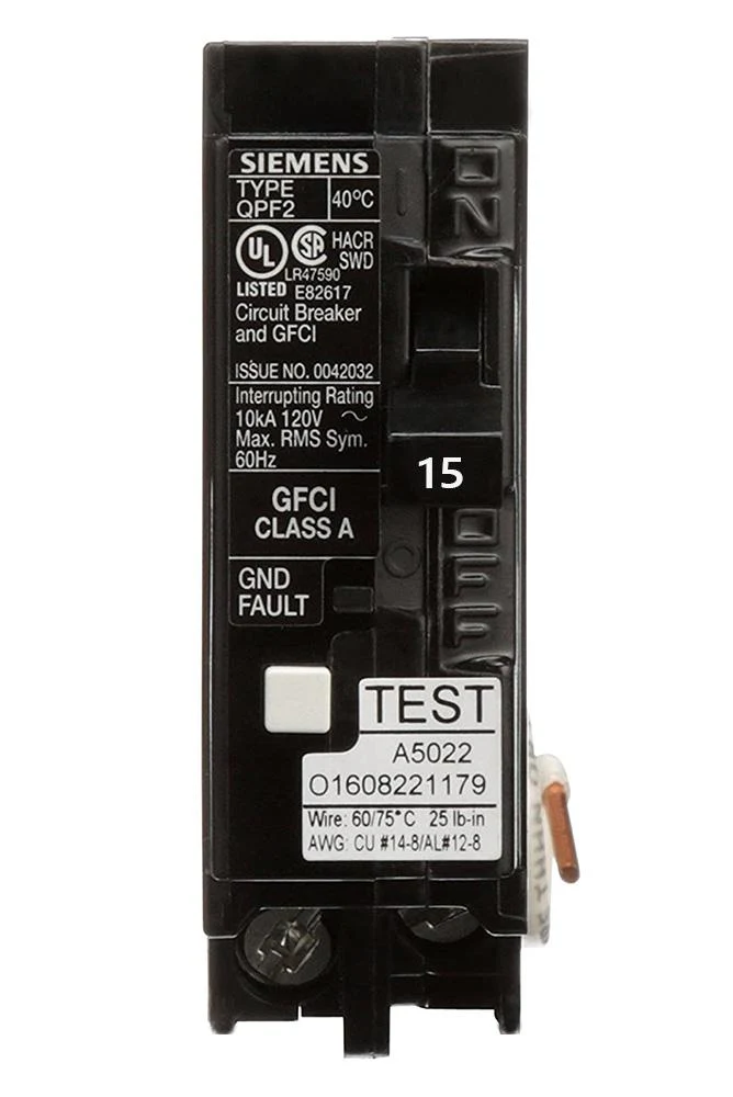 QF115A - Siemens - 15 Amp GFCI Circuit Breaker