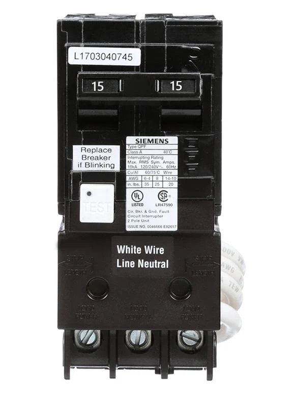 QF215A - Siemens - 15 Amp GFCI Circuit Breaker