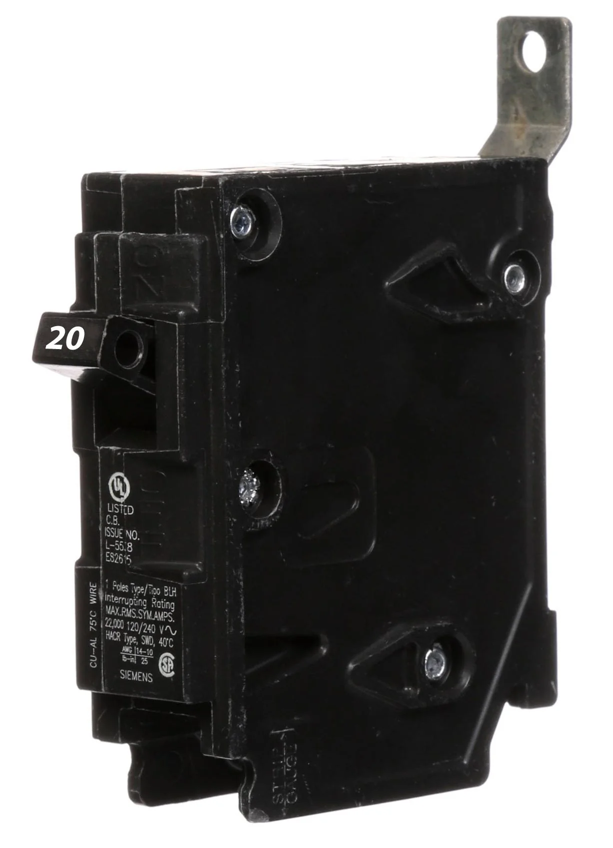 B120H - Siemens - 20 Amp 22kA Circuit Breaker - Image 2
