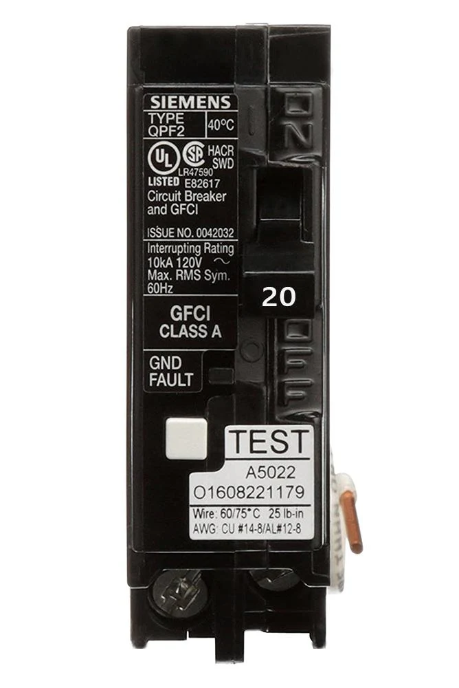 QF120A - Siemens - 20 Amp GFCI Circuit Breaker