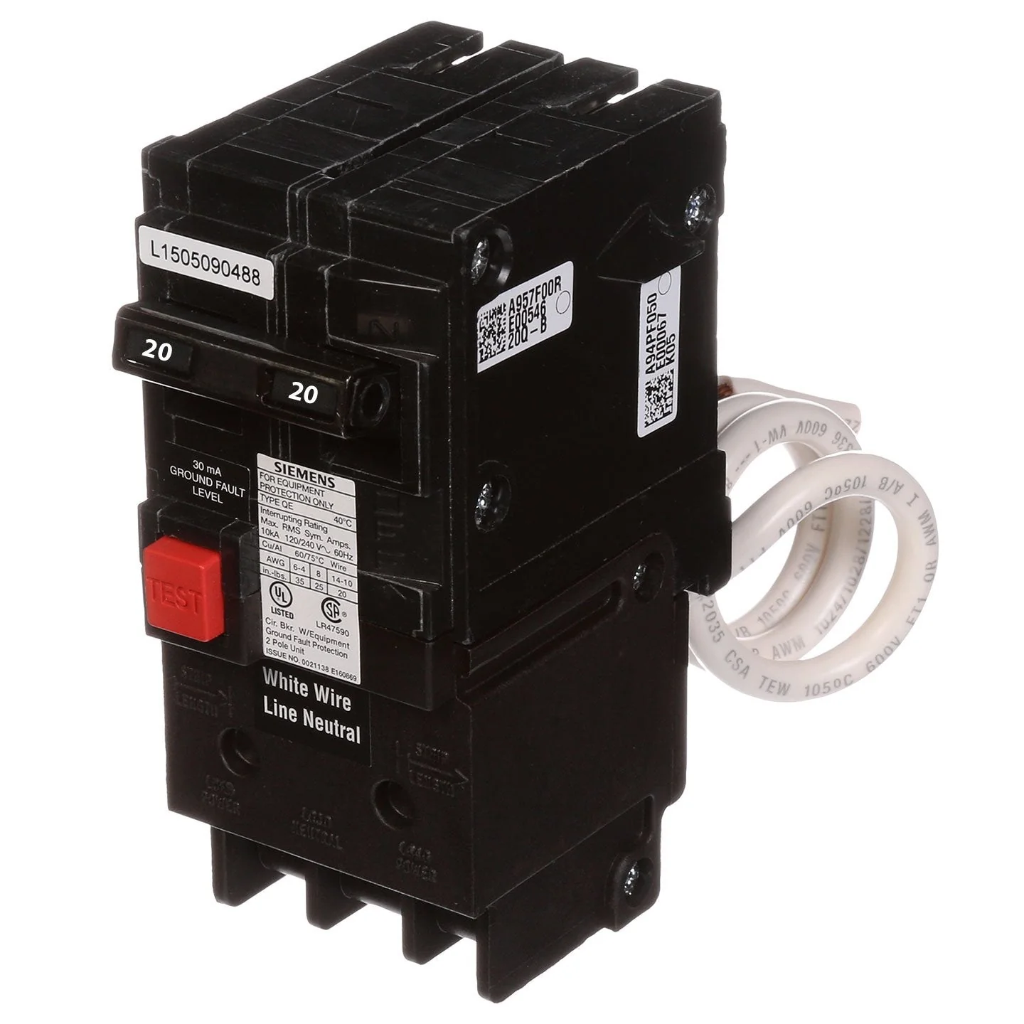 QE220 - Siemens - 20 Amp GFEP Circuit Breaker - Image 2