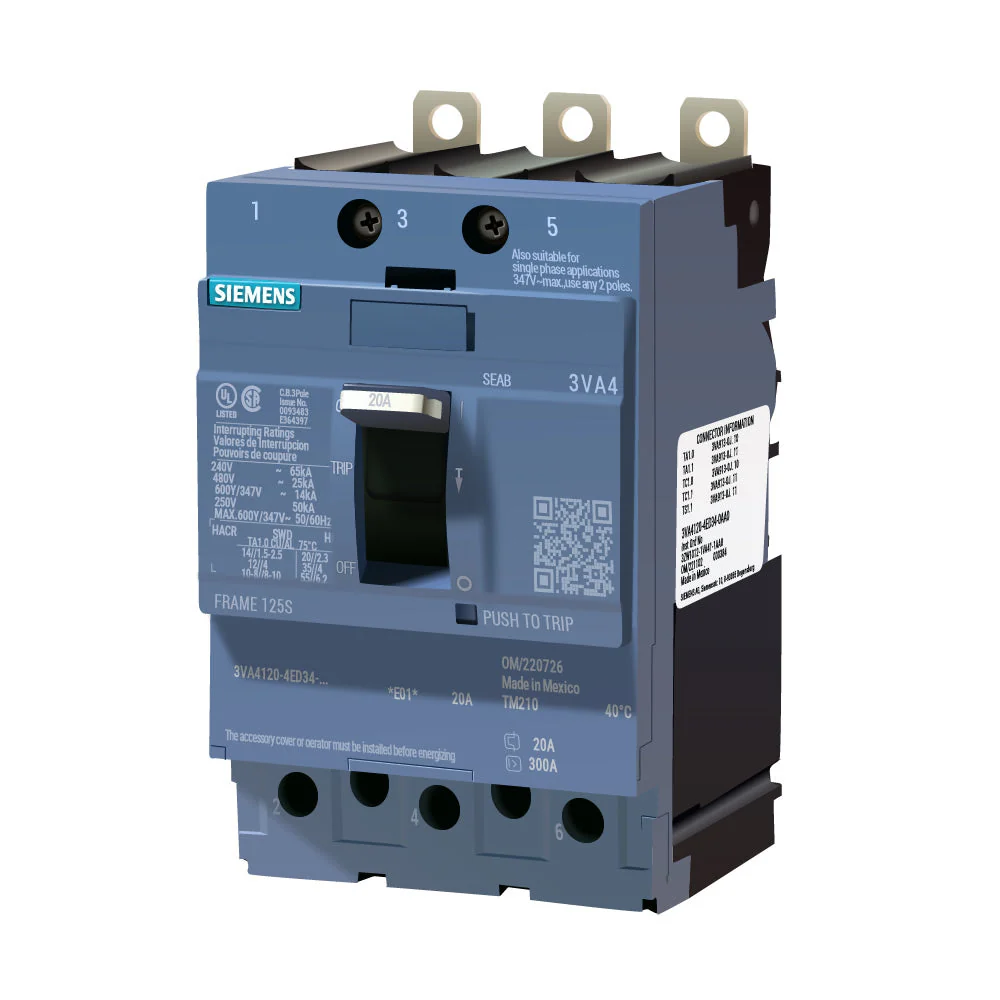 3VA4120-6ED34-0AA0 - Siemens - Molded Case Circuit Breaker - Image 2