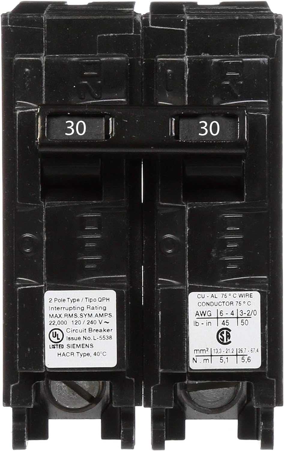 Q230H - Siemens - 30 Amp 22kA Circuit Breaker