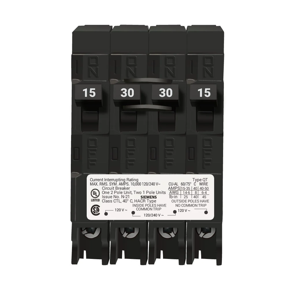 Q21530CT - Siemens - 30 Amp Quad Circuit Breaker