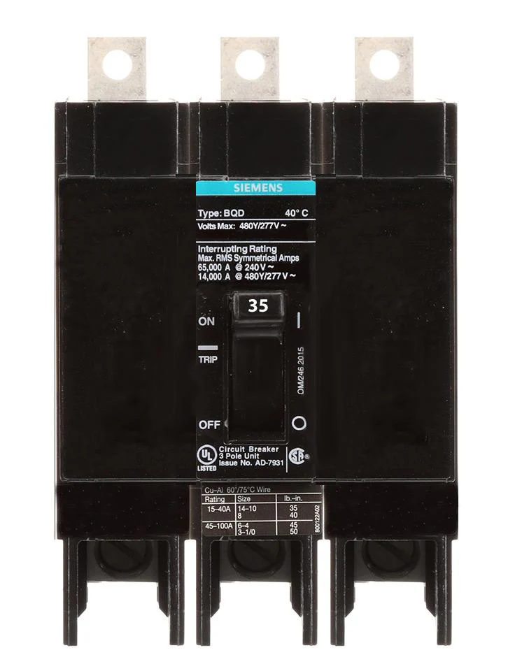 BQD335 - Siemens - 35 Amp Molded Case Circuit Breaker