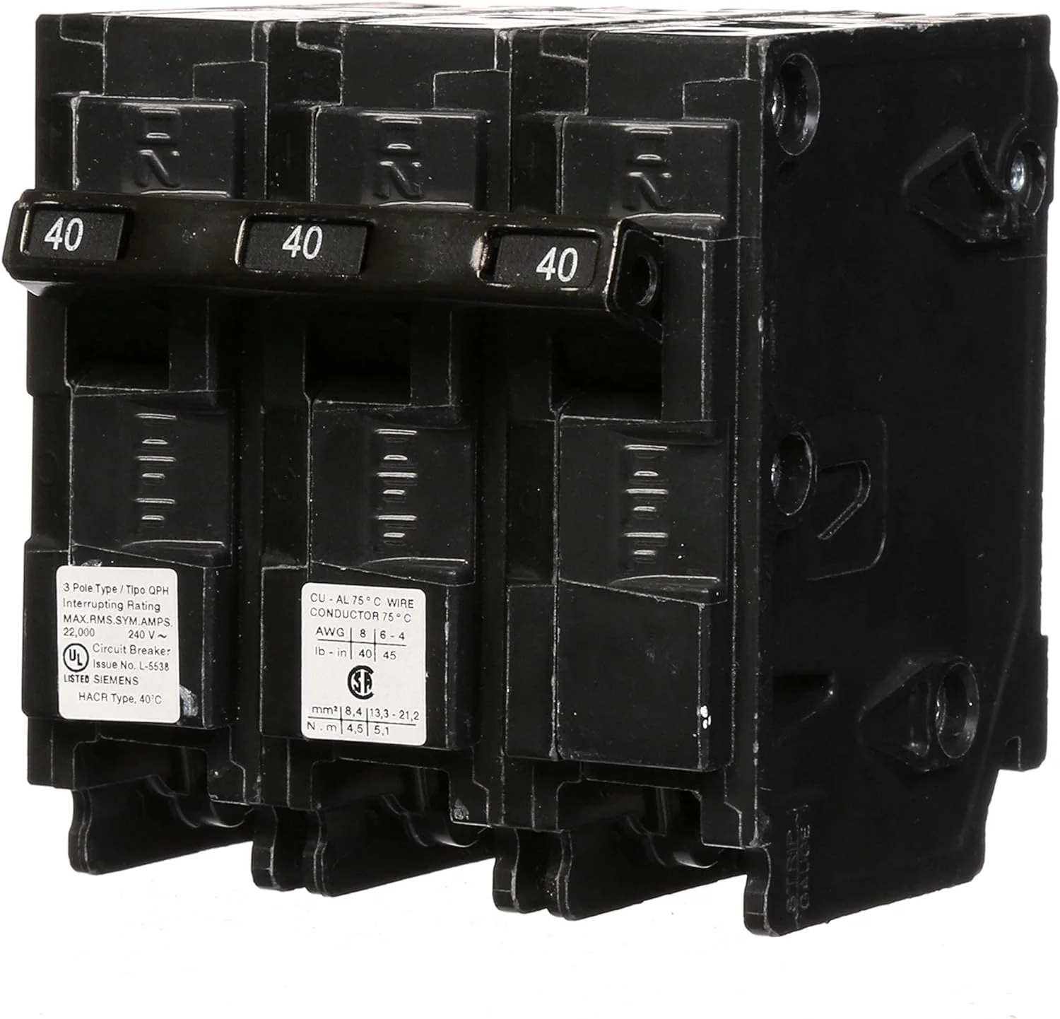 Q340H - Siemens - 40 Amp 22kA Case Circuit Breaker - Image 2
