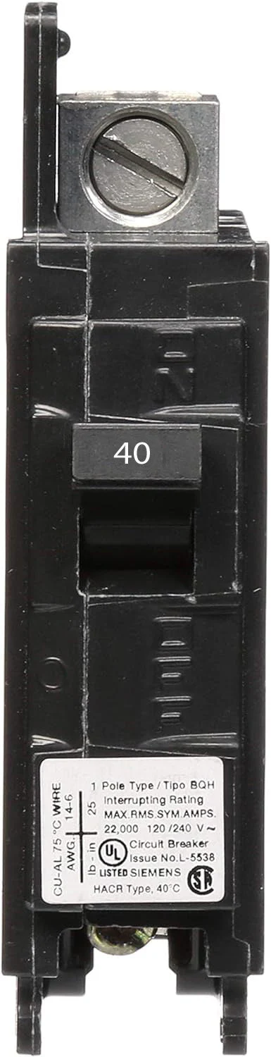 BQ1B040H - Siemens - 40 Amp Molded Case Circuit Breaker