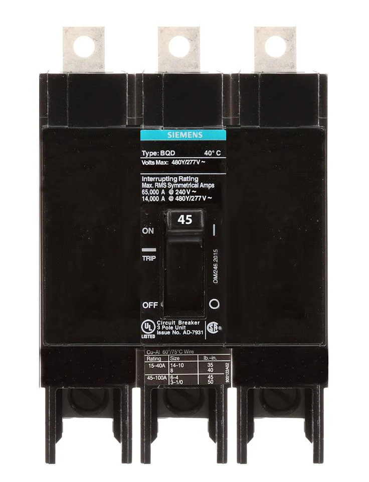 BQD345 - Siemens - 45 Amp Molded Case Circuit Breaker