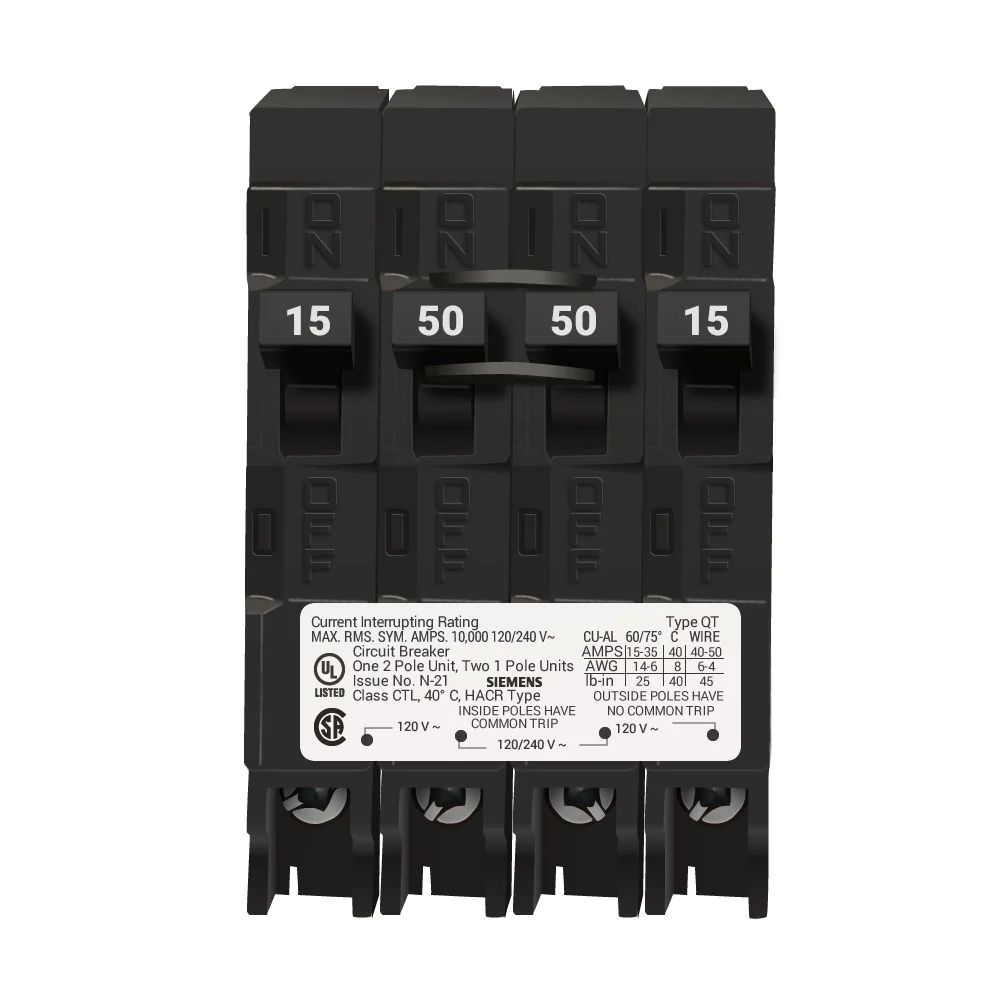 Q21550CT - Siemens - 50 Amp Quad Circuit Breaker
