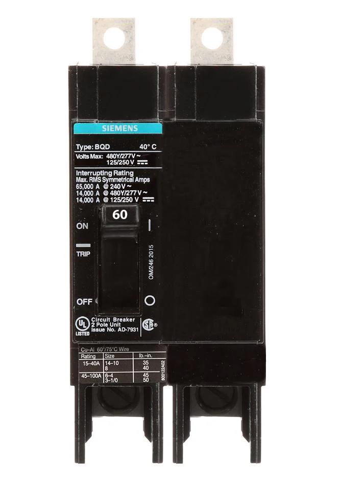 BQD260 - Siemens - 60 Amp Molded Case Circuit Breaker