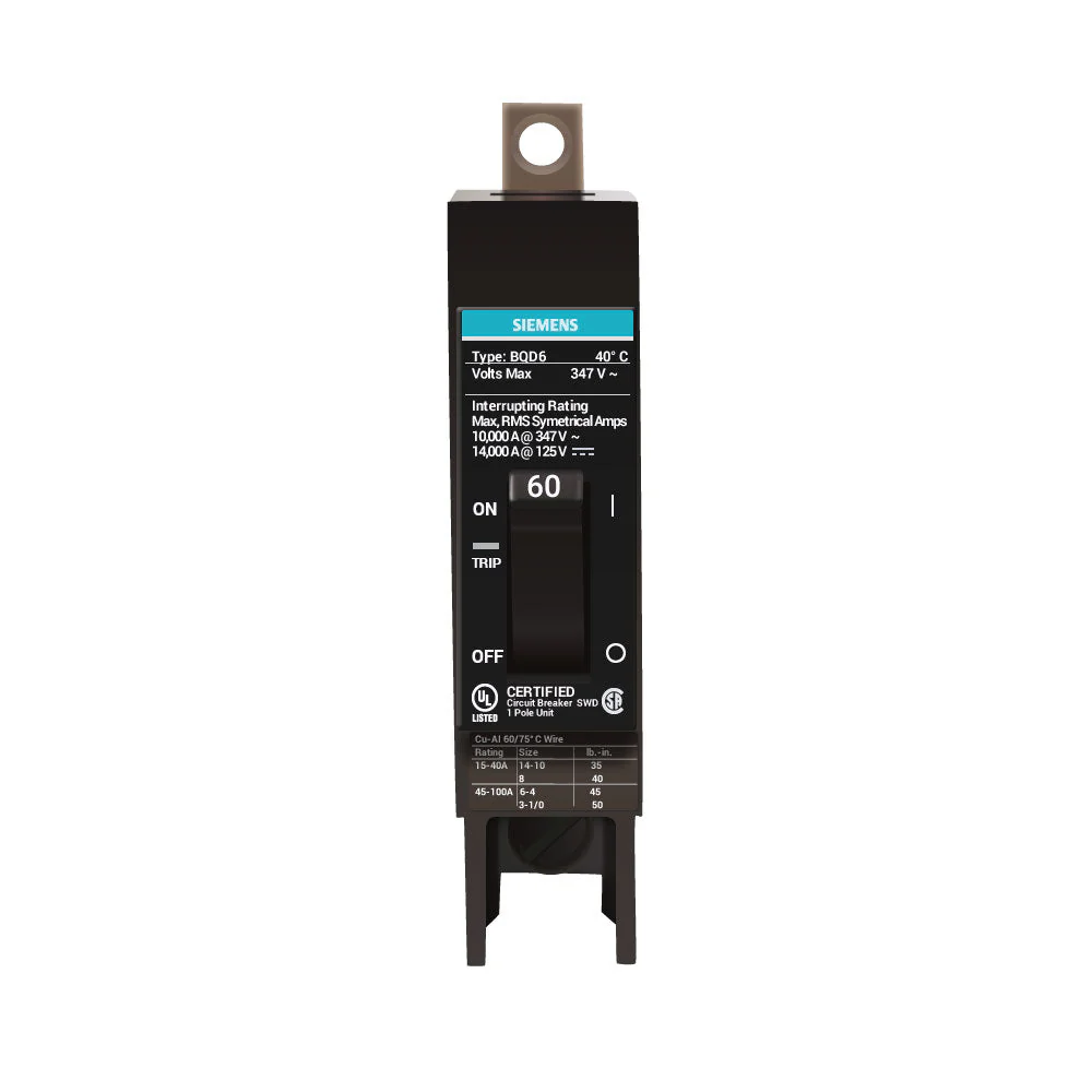 BQD6160 - Siemens - 60 Amp Molded Case Circuit Breaker