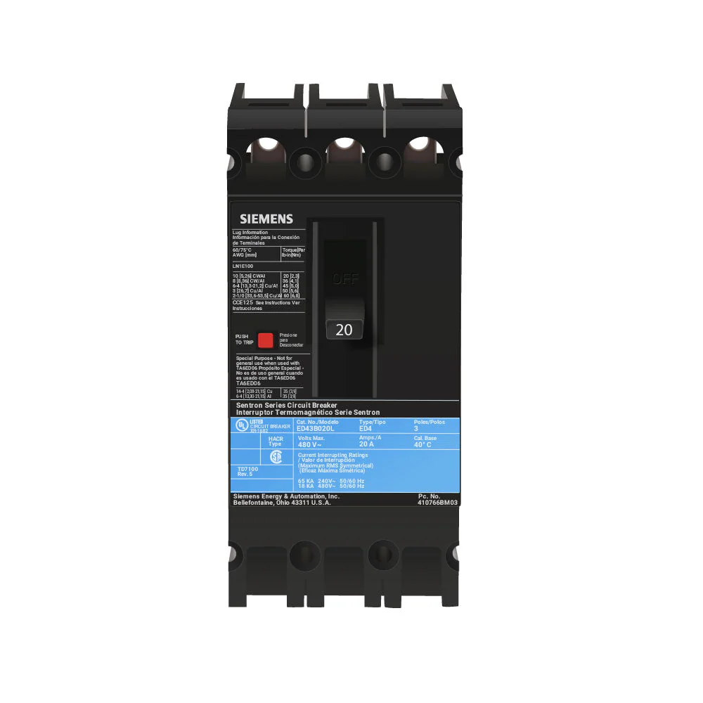 ED43B020L - Siemens - Molded Case Circuit Breaker