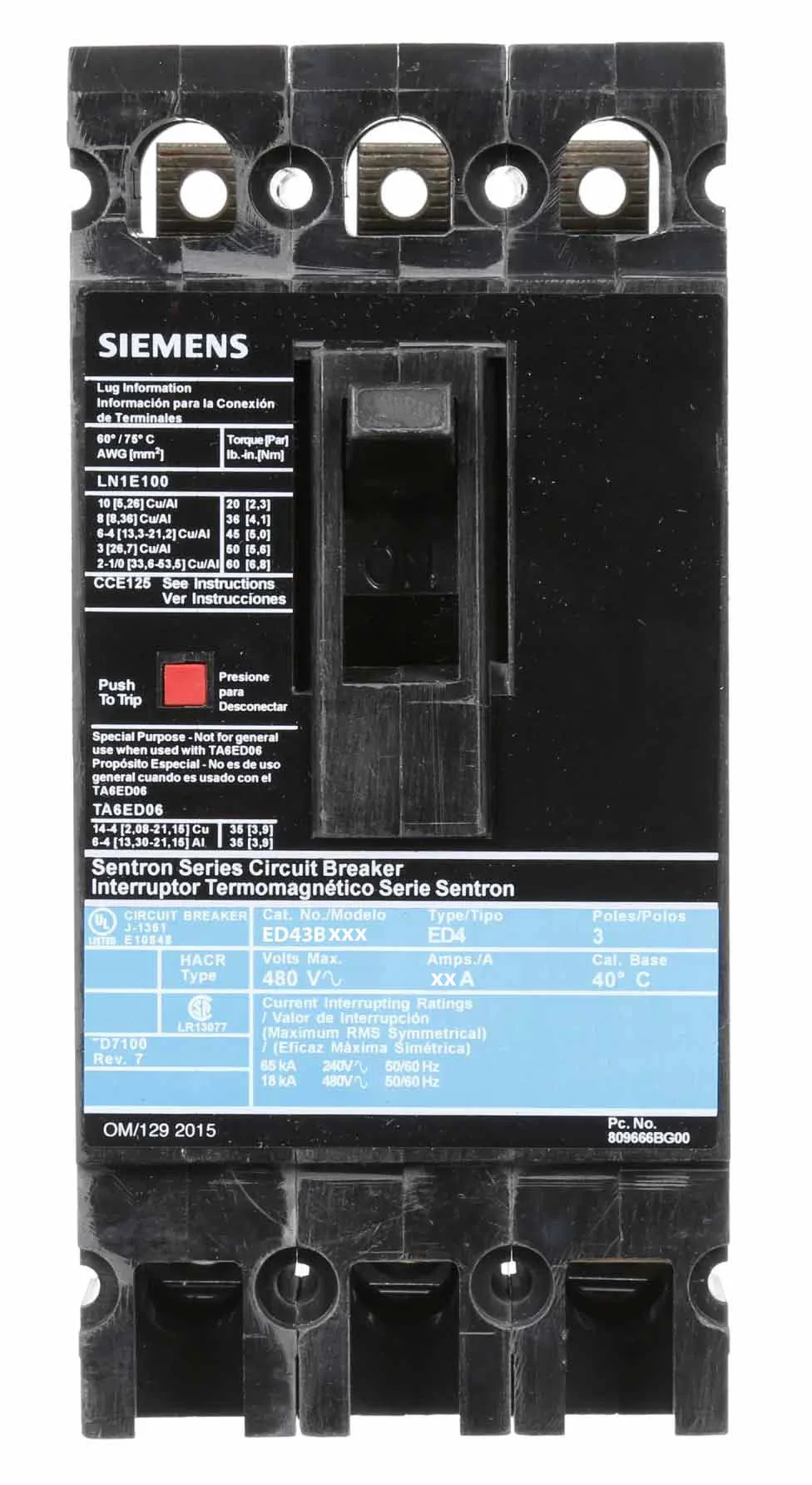 ED43B060 - Siemens - Molded Case Circuit Breaker - Image 5