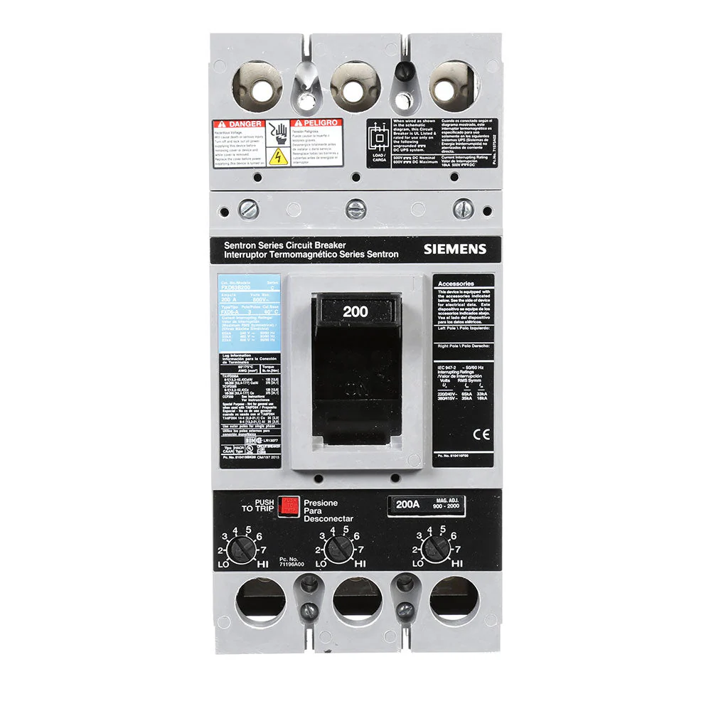 FXD63B200 - Siemens - Molded Case Circuit Breaker - Image 5