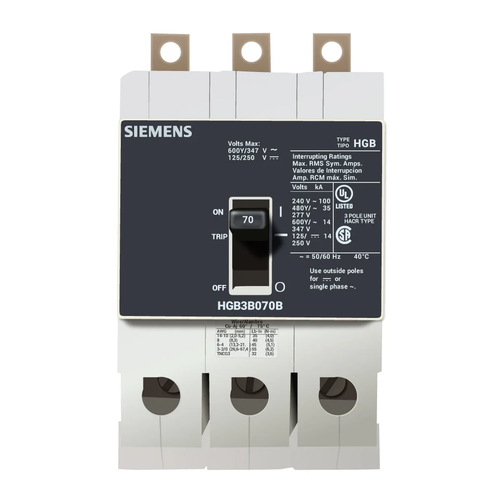 HGB3B070B - Siemens - Molded Case Circuit Breaker