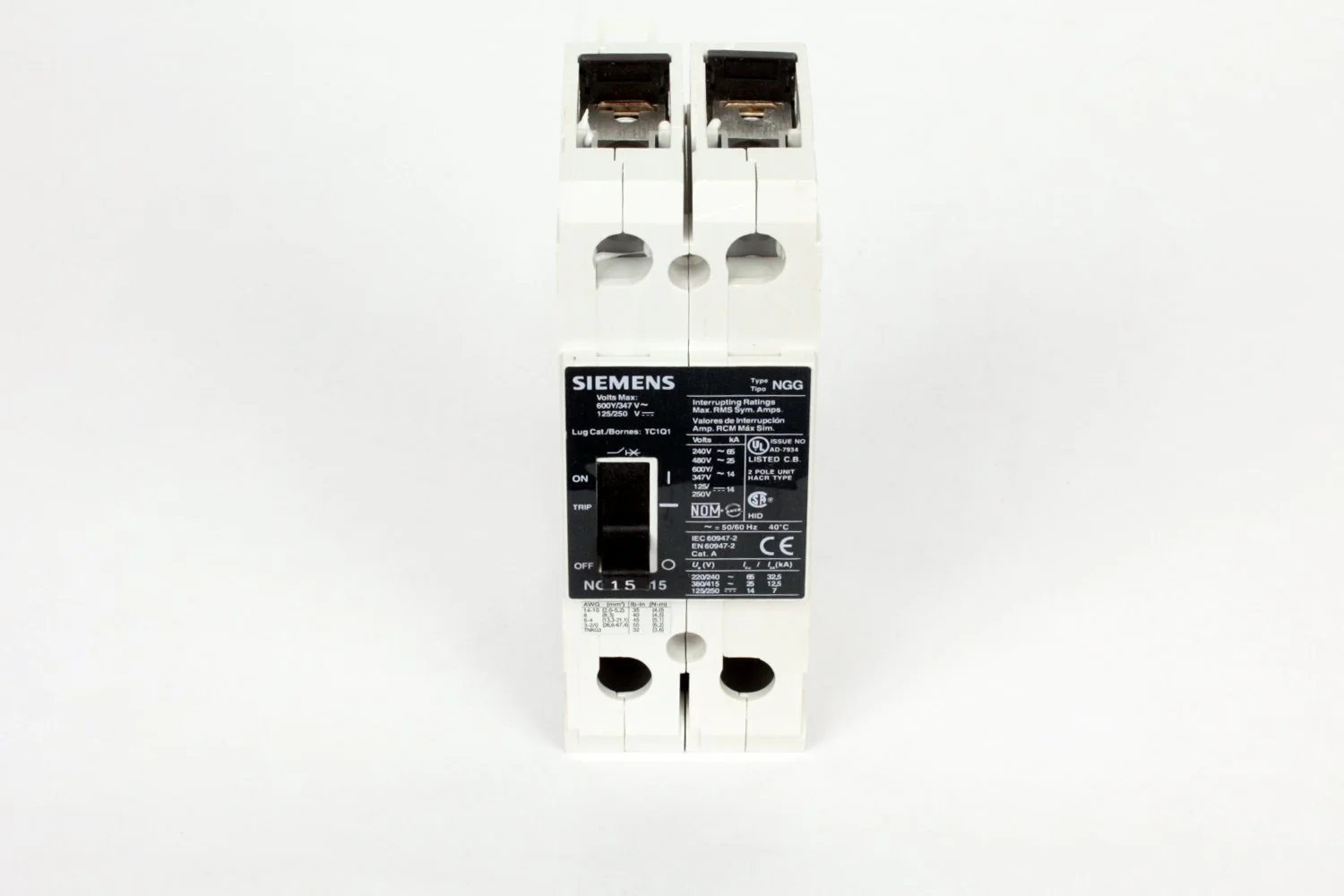 NGG2B015L - Siemens - Molded Case Circuit Breaker