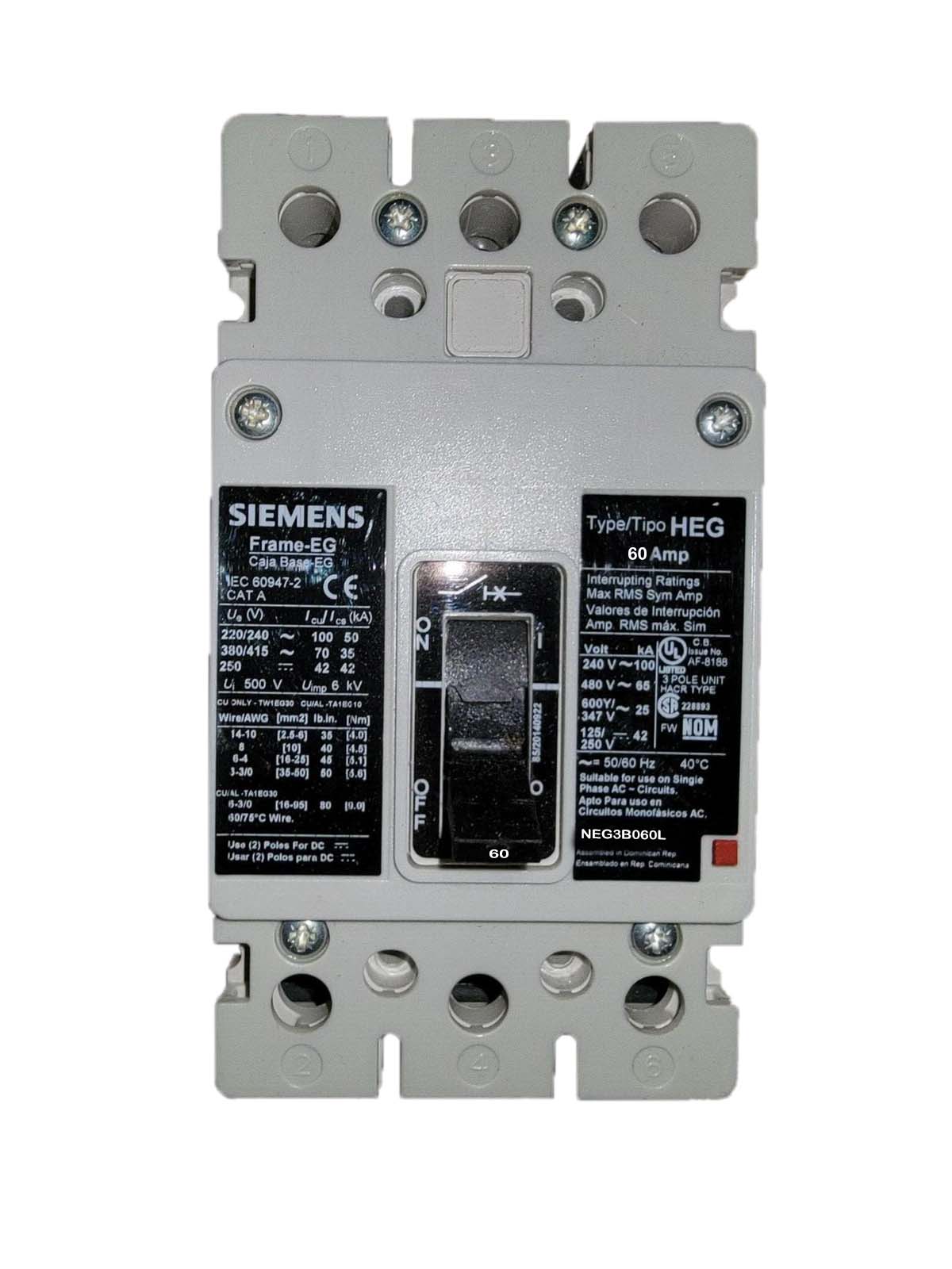 NEG3B060L - Siemens - Molded Case