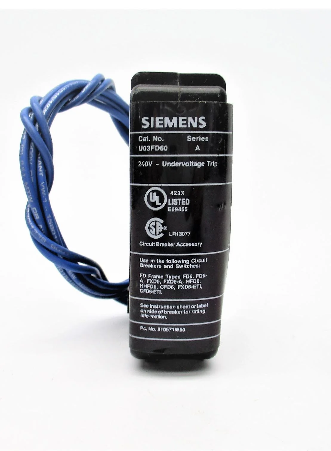 U03FD60 - Siemens - Under Voltage Release