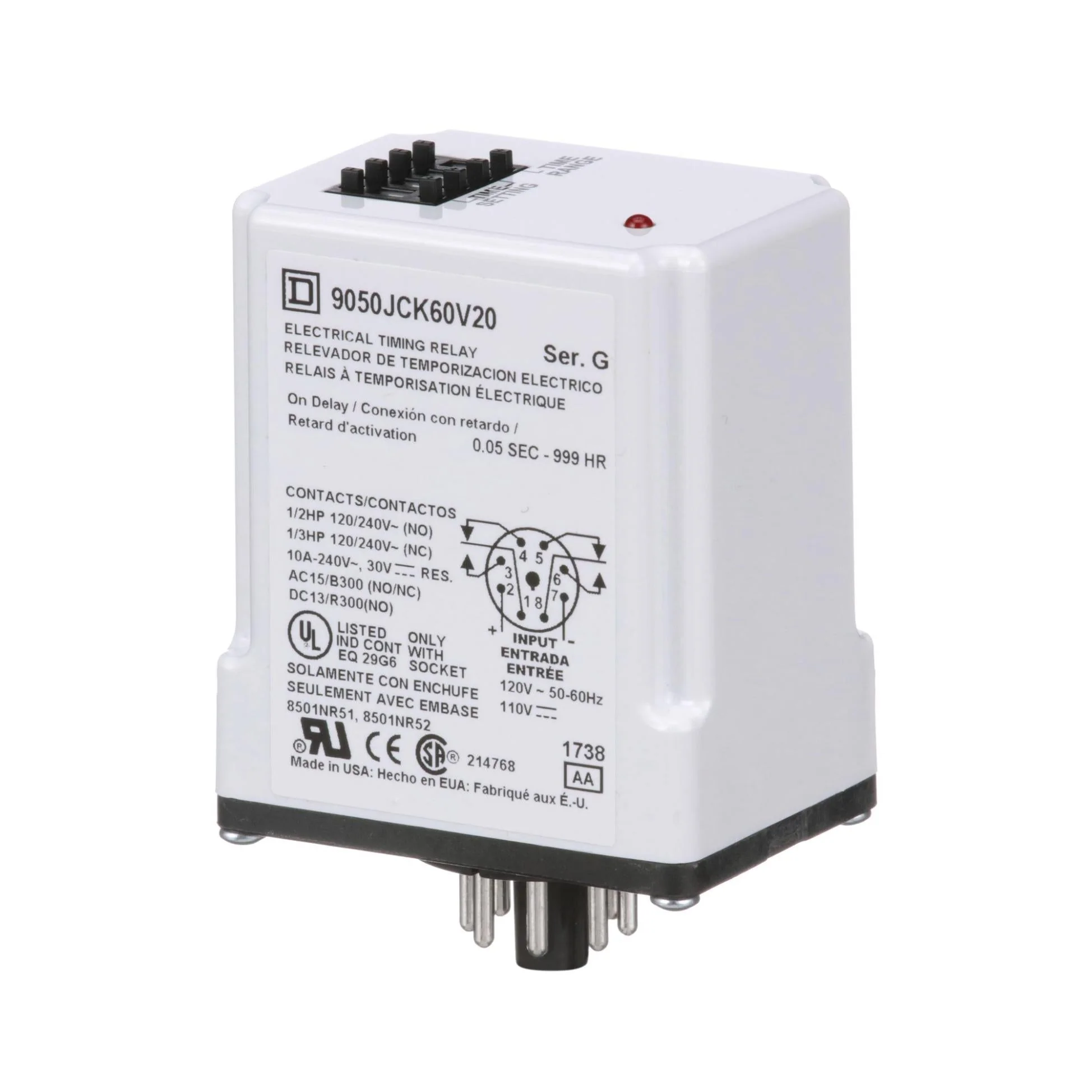 9050JCK60V20 - Square D - Timer Relay - Image 3