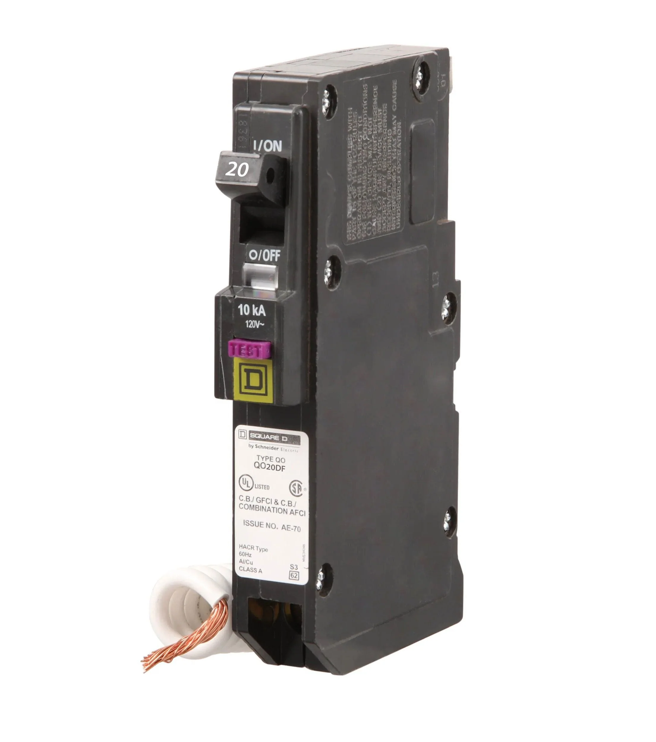 QO120DF - Square D - 20 Amp Dual Function Circuit Breaker - Image 2