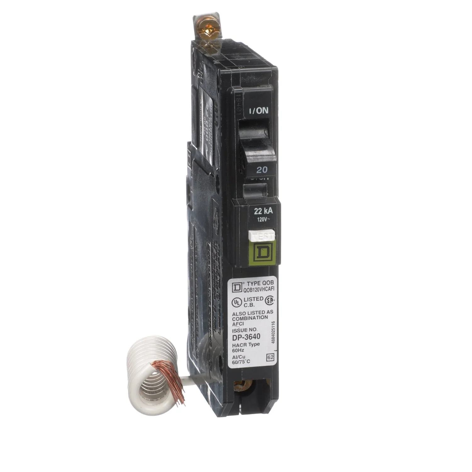 QOB120VHCAFI - Square D - 20 Amp Molded Case Circuit Breaker