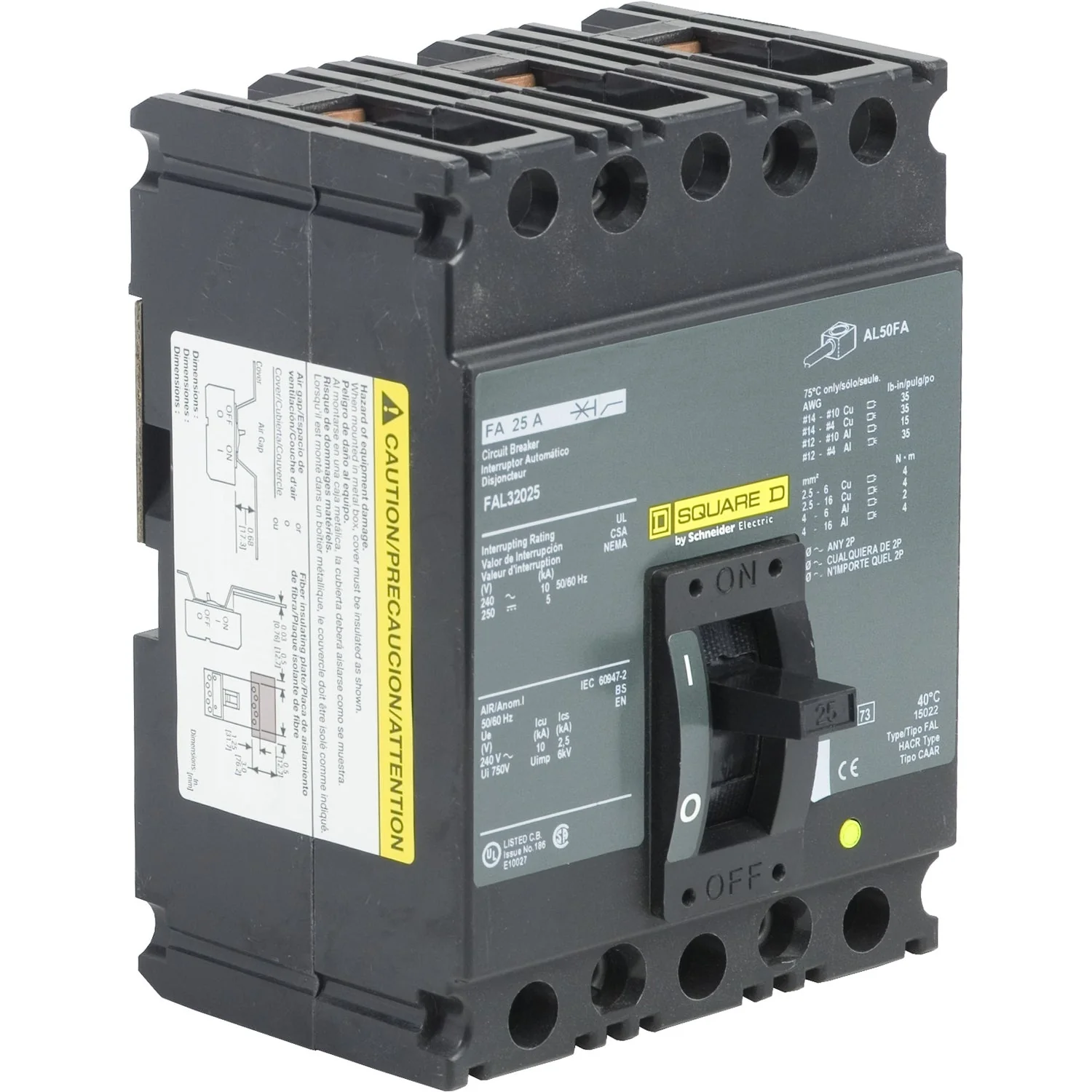 FAL32025 - Square D - 25 Amp Molded Case Circuit Breaker