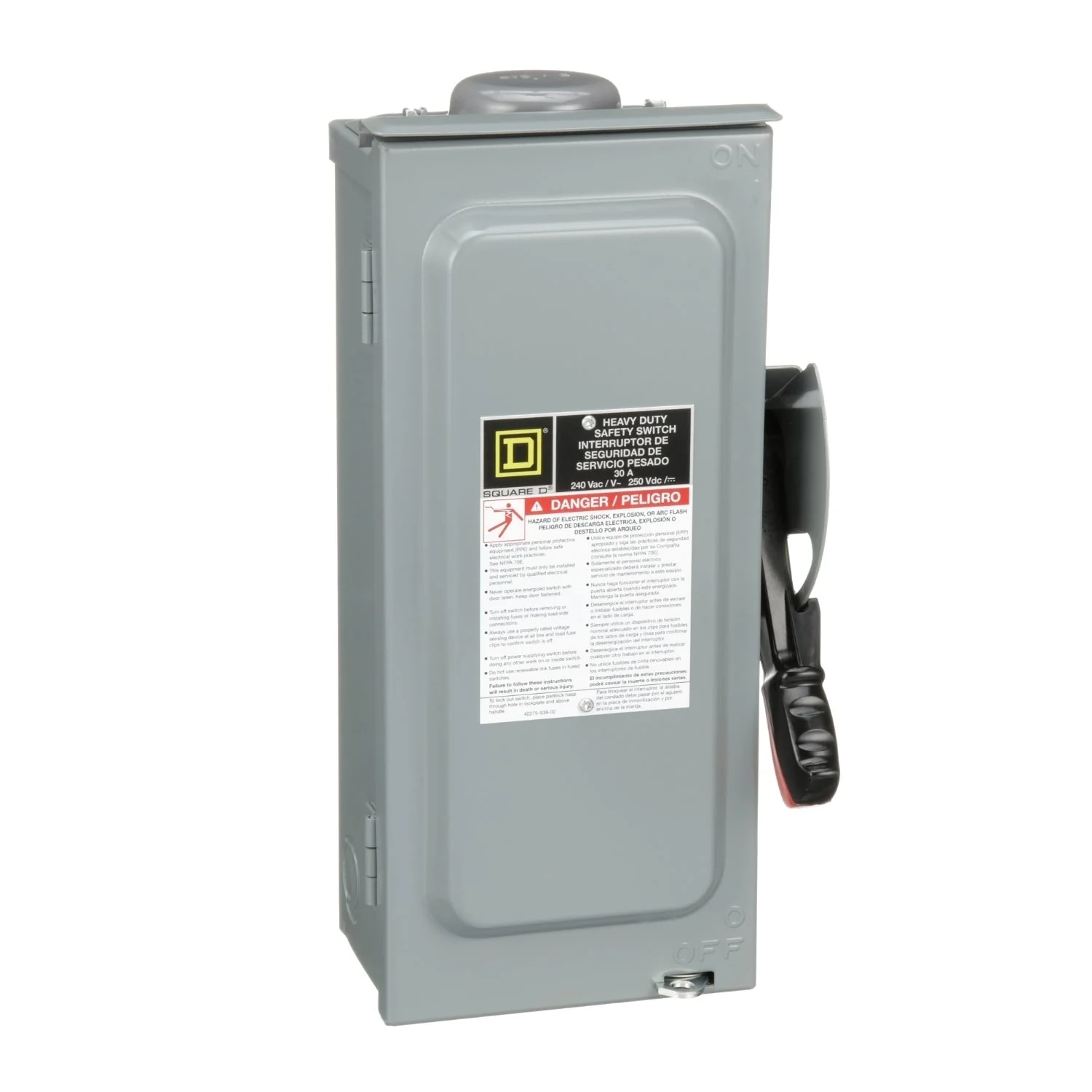 H221NRB - Square D - 30 Amp Disconnect and Safety Switch