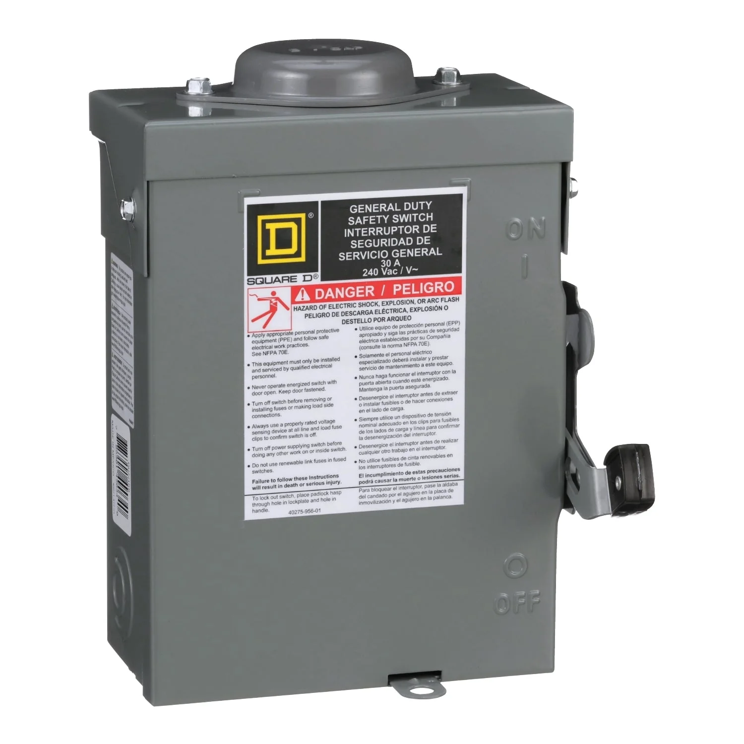 DU221RBUP - Square D - 30 Amp Disconnect and Safety Switch
