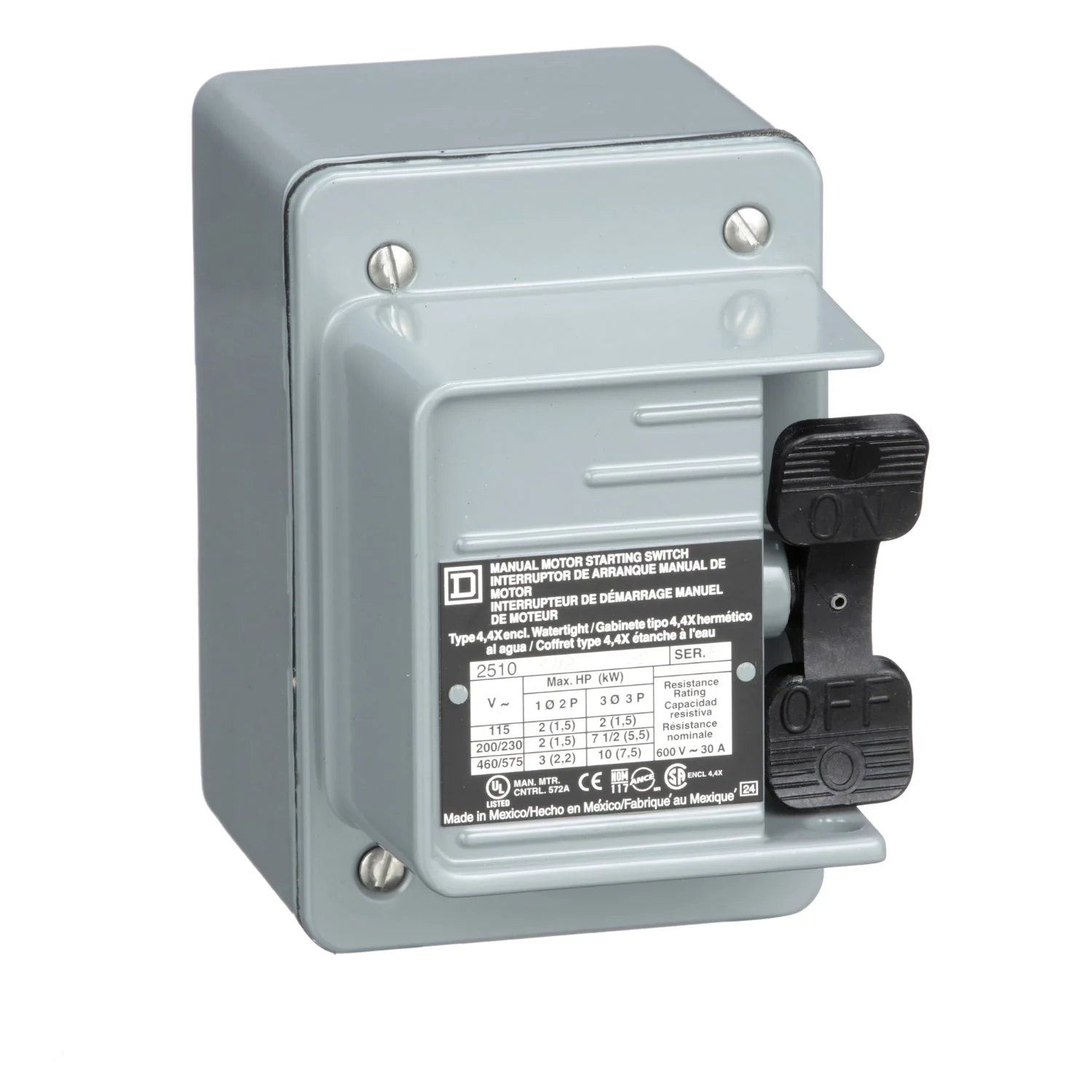 2510KW2 - Square D - 30 Amp Electric Motor Starter