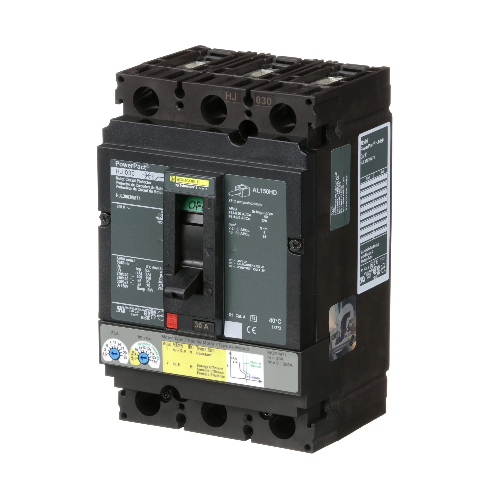 HJL36030M71 - Square D - 30 Amp Molded Case Circuit Breaker - Image 3