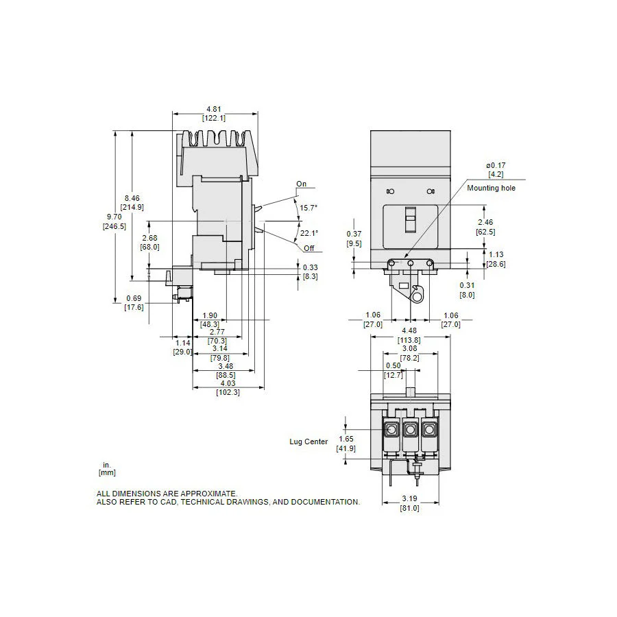 BDA36035 - Square D - 35 Amp Molded Case Circuit Breaker - Image 5
