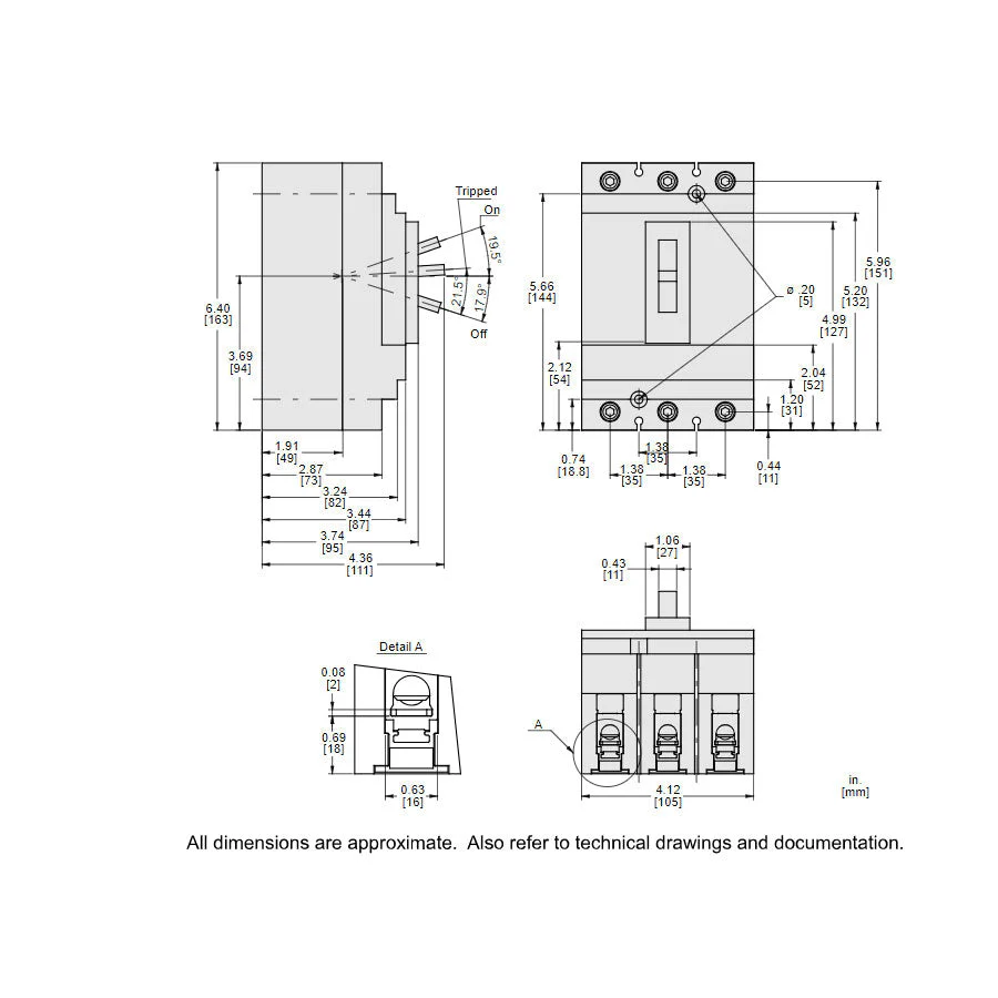 HLL36035 - Square D - 35 Amp Molded Case Circuit Breaker - Image 5