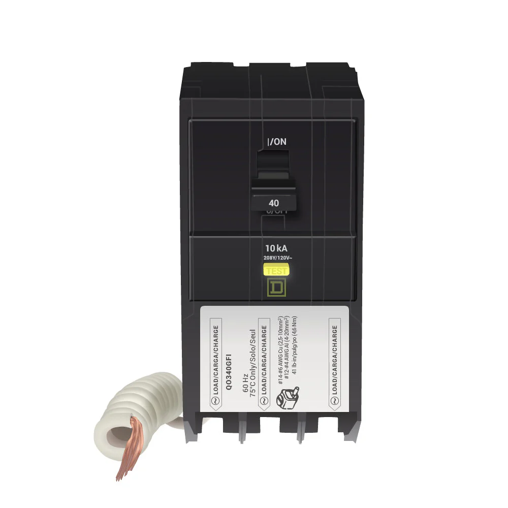 QO340GFI - Square D - 40 Amp Molded Case Circuit Breaker