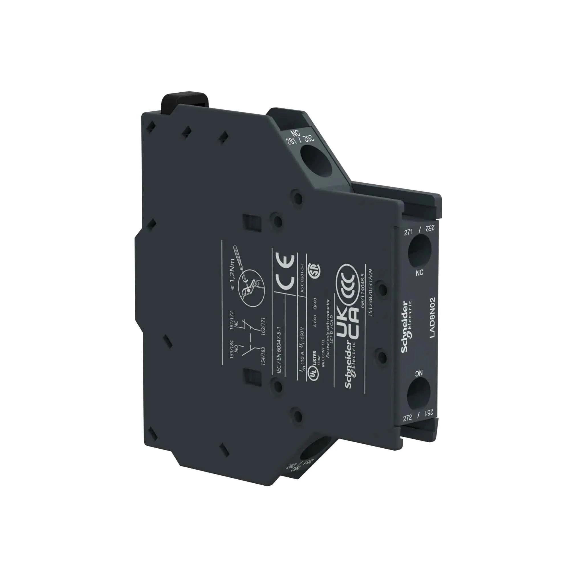 LAD8N02 - Square D - Auxiliary Contact Block - Image 2