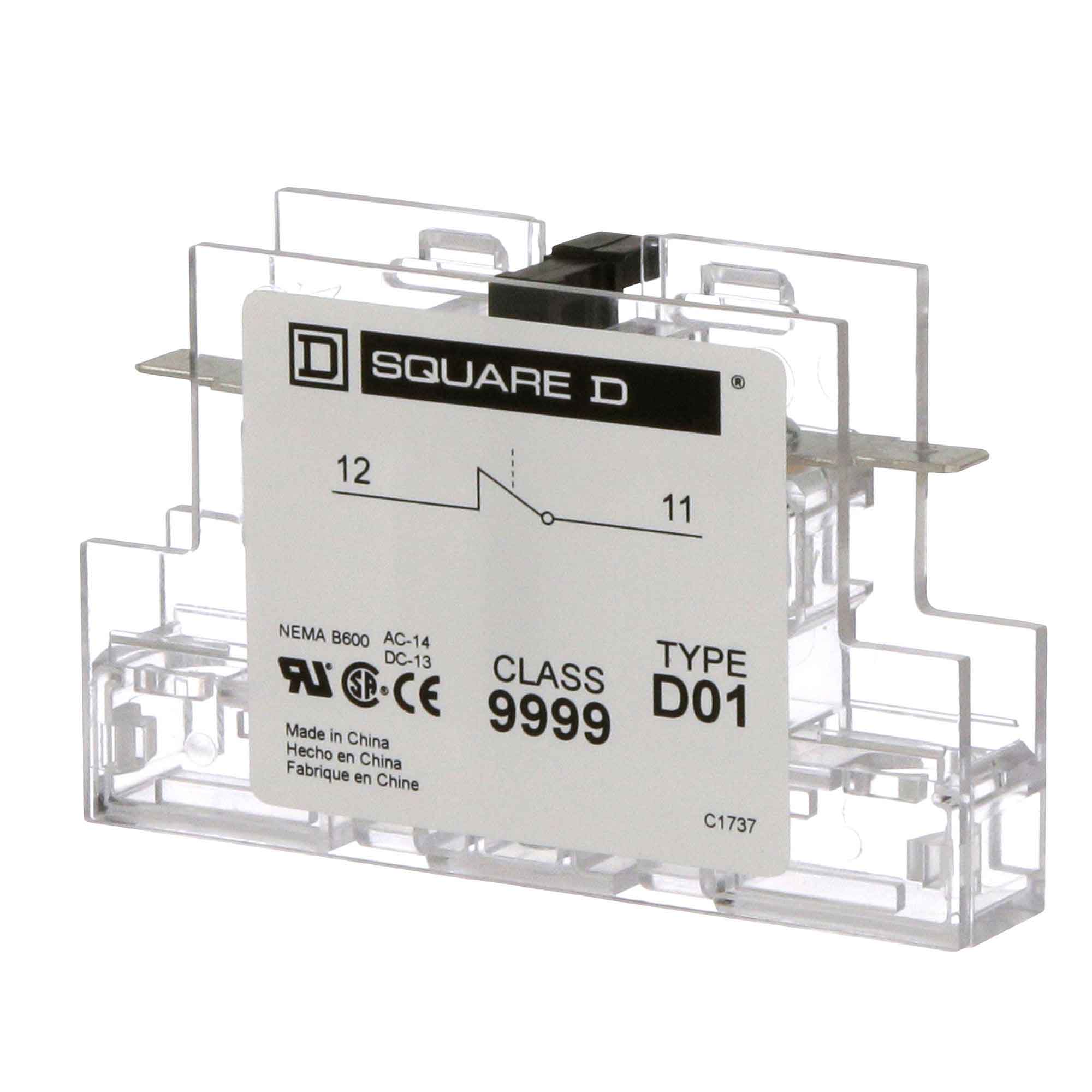 9999D01 - Square D - Contactor And Motor Starter Auxiliary - Image 3