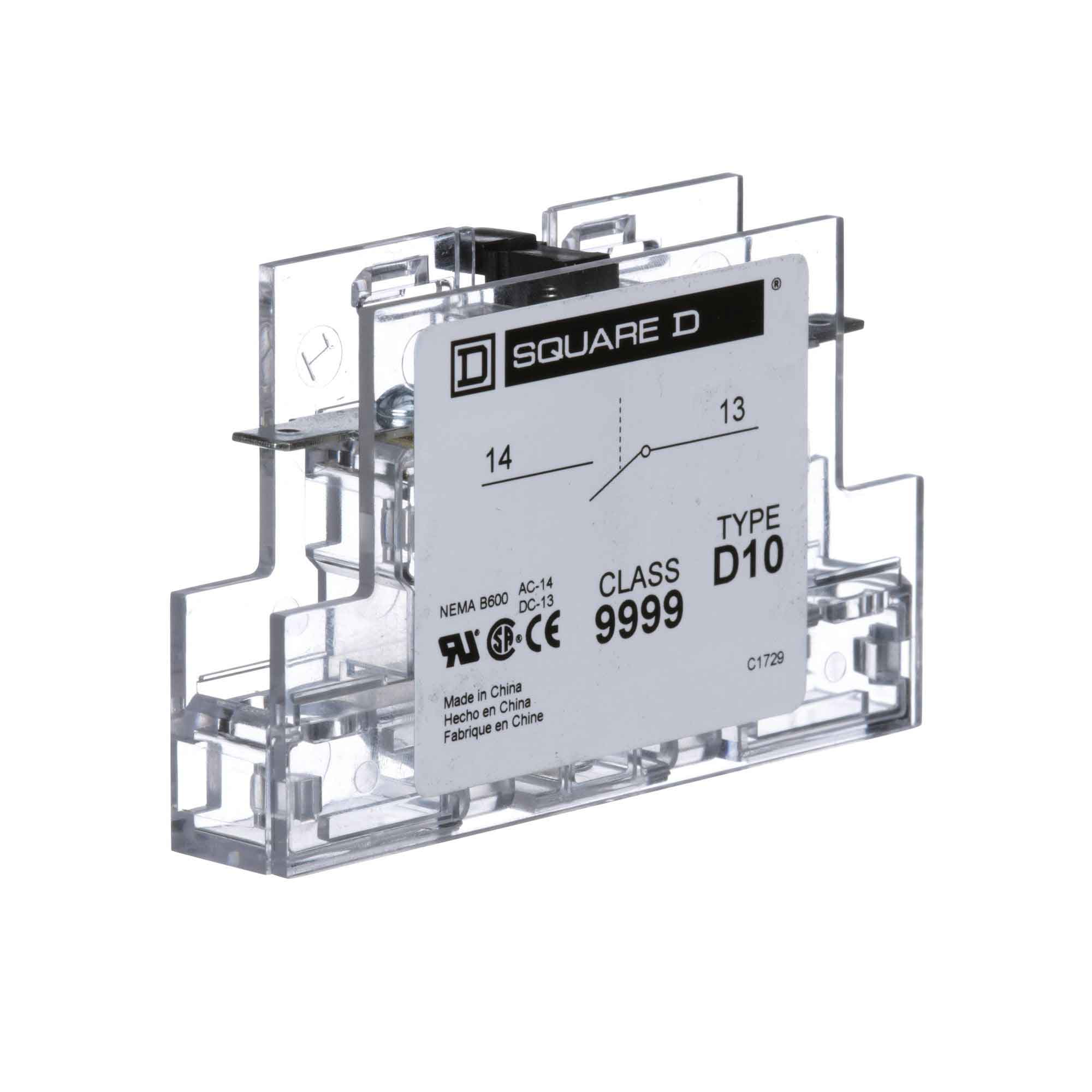 9999D10 - Square D - Contactor And Motor Starter Auxiliary - Image 2