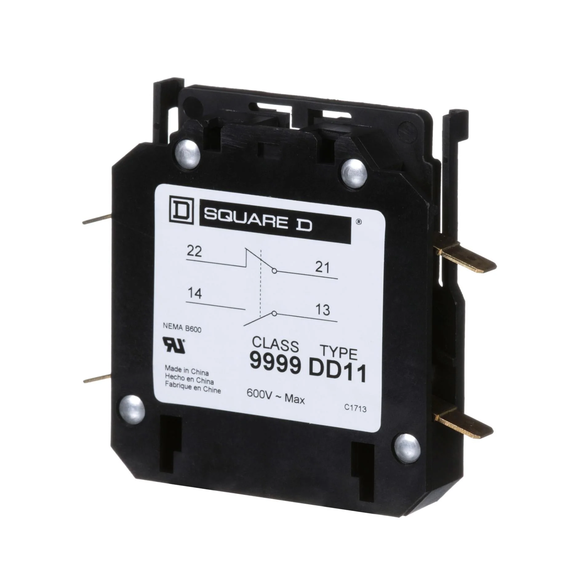 9999DD11 - Square D
- Contactor And Motor Starter Auxiliary - Image 3