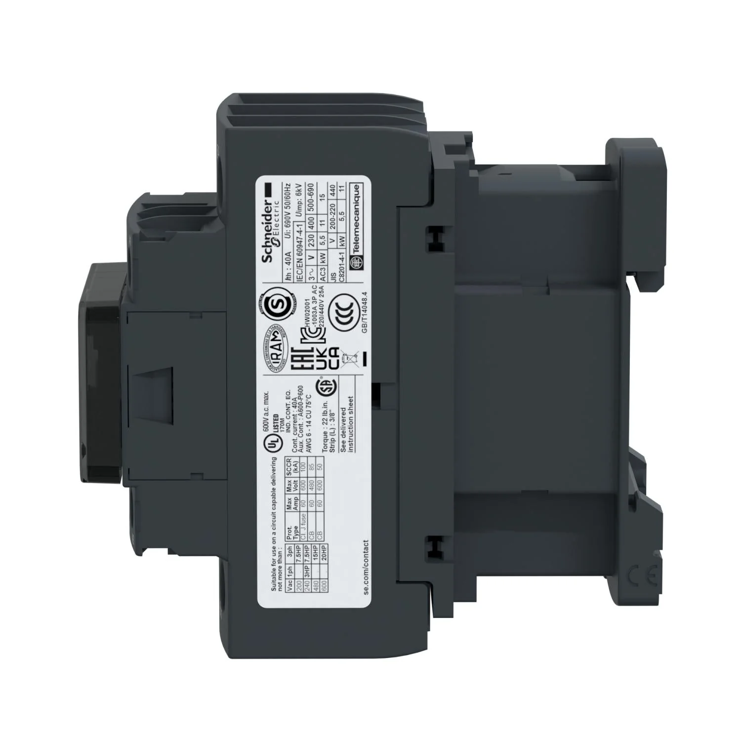 LC1D32F7 - Square D - Contactor - Image 2
