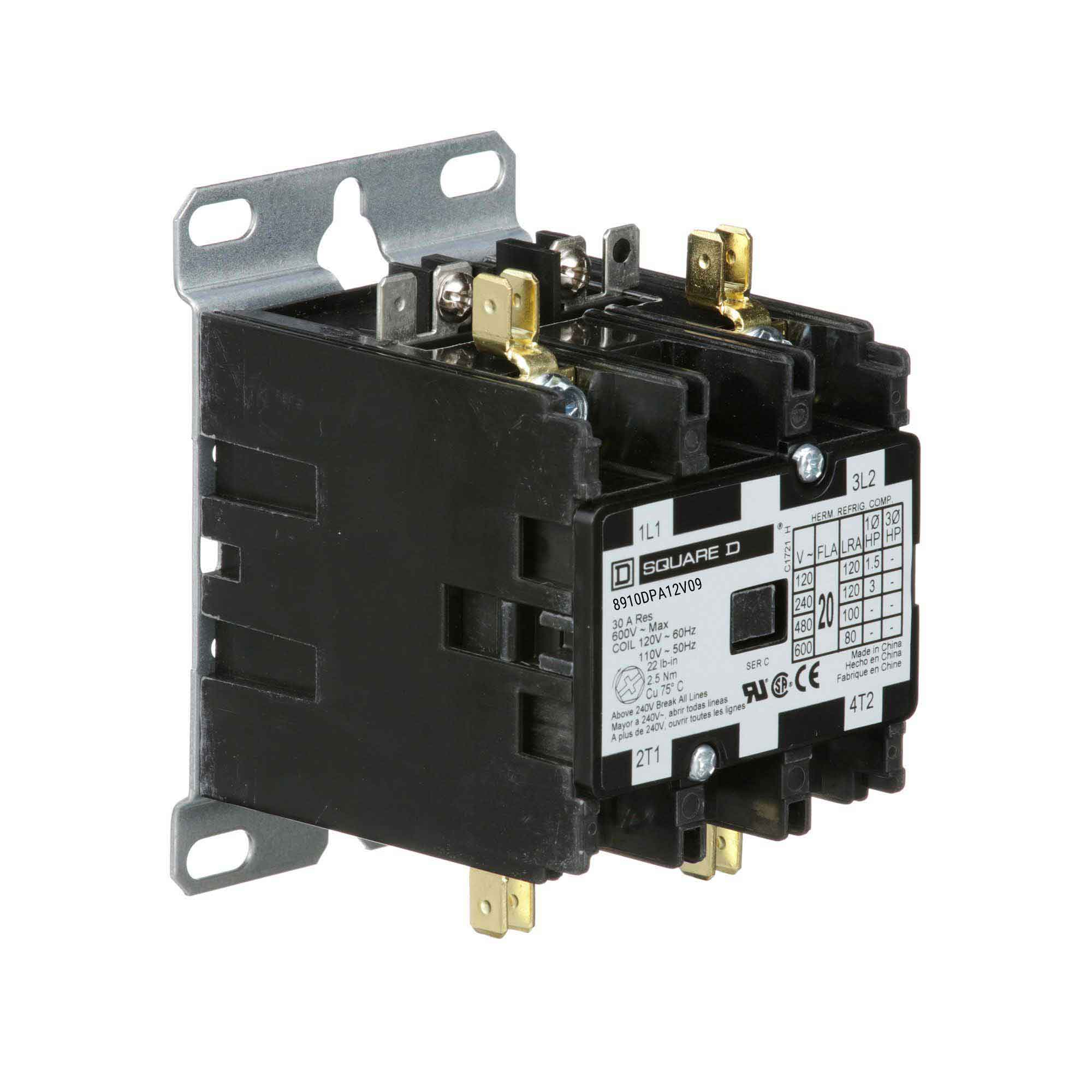 8910DPA12V09 - Square D - Definite Purpose Contactor - Image 2
