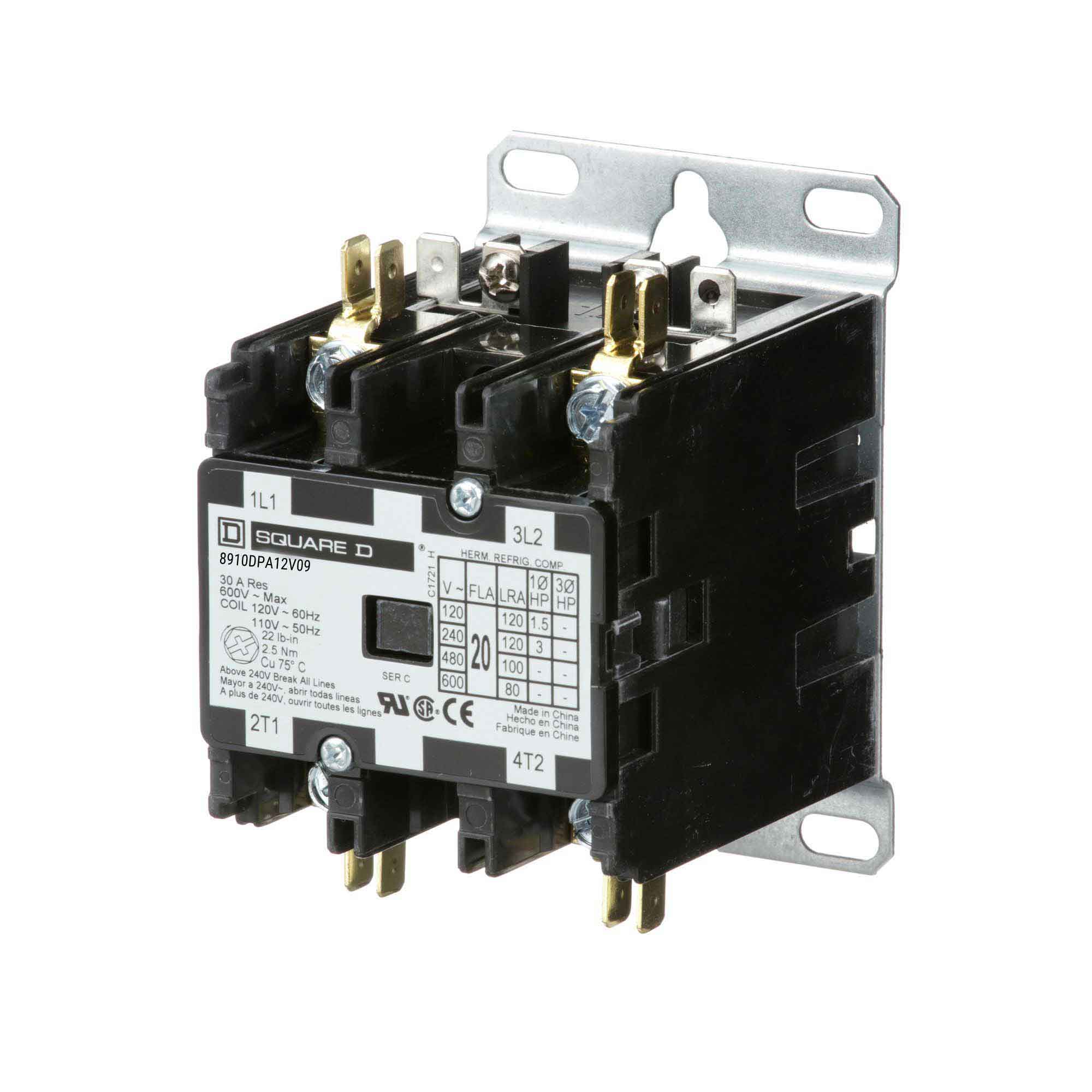 8910DPA12V09 - Square D - Definite Purpose Contactor - Image 3