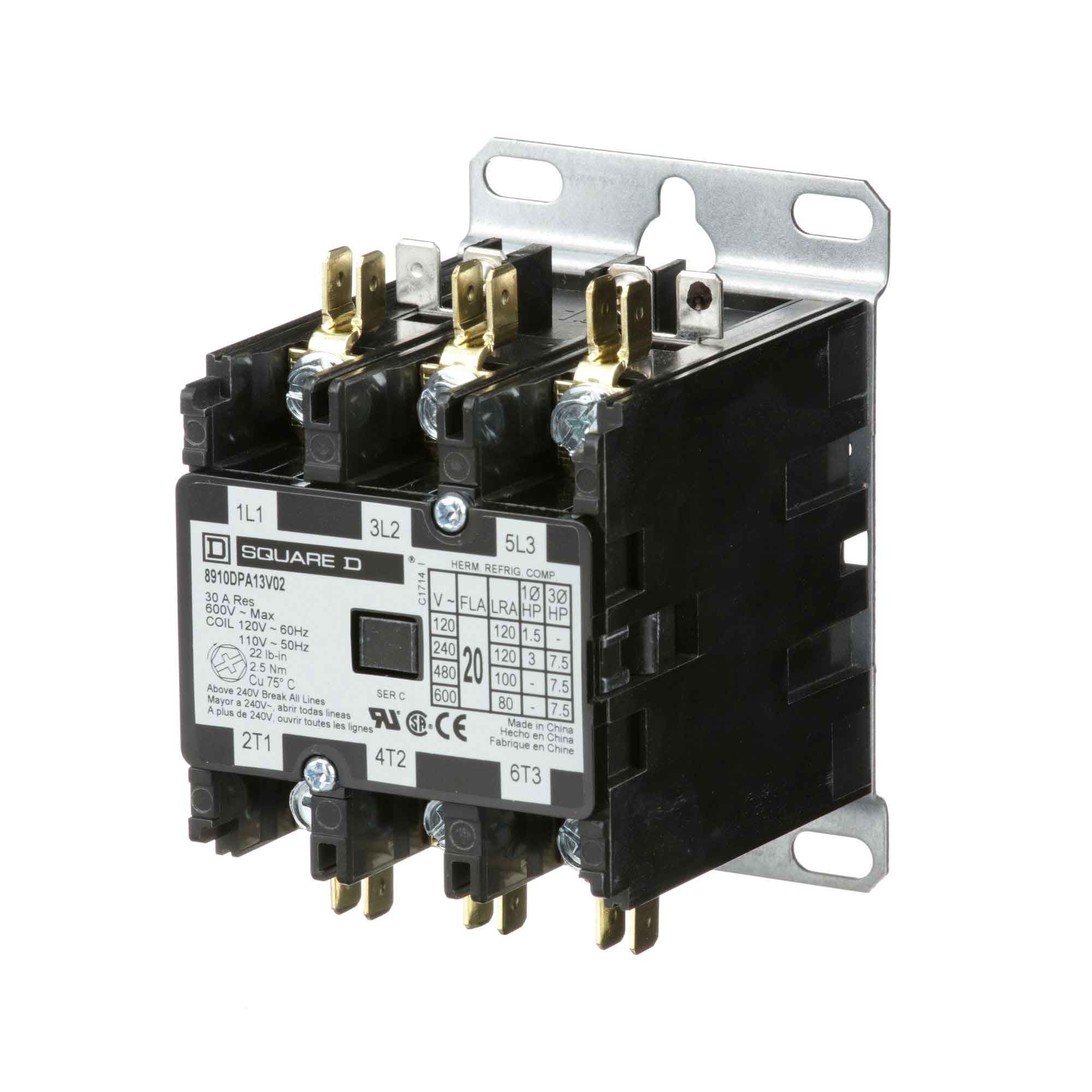 8910DPA13V14 - Square D - Definite Purpose Contactor - Image 3