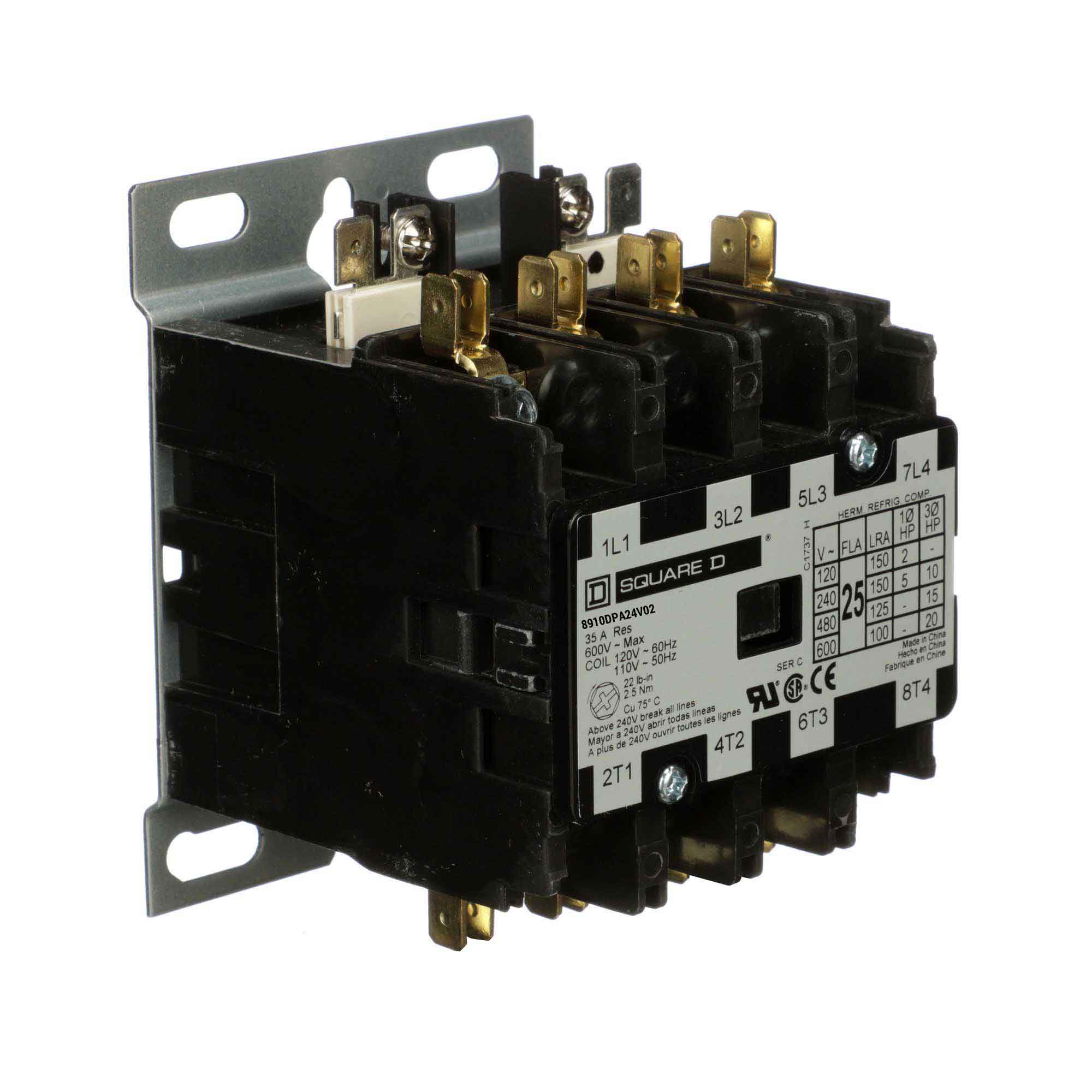 8910DPA24V02 - Square D - Definite Purpose Contactor - Image 2