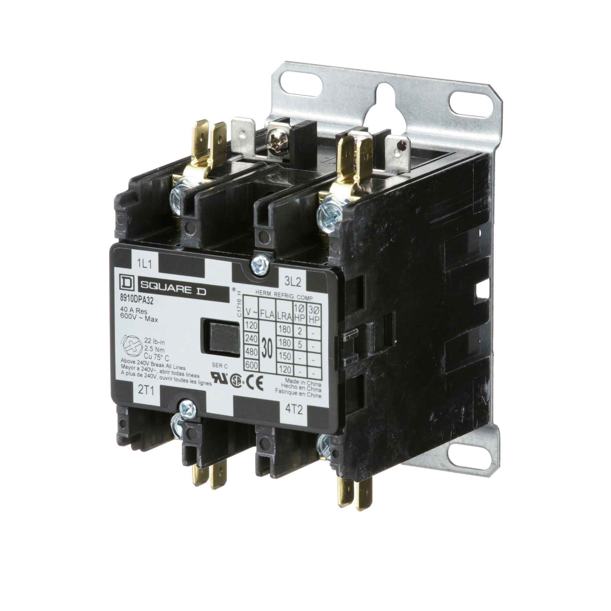8910DPA32V04 - Square D - Definite Purpose Contactor - Image 3